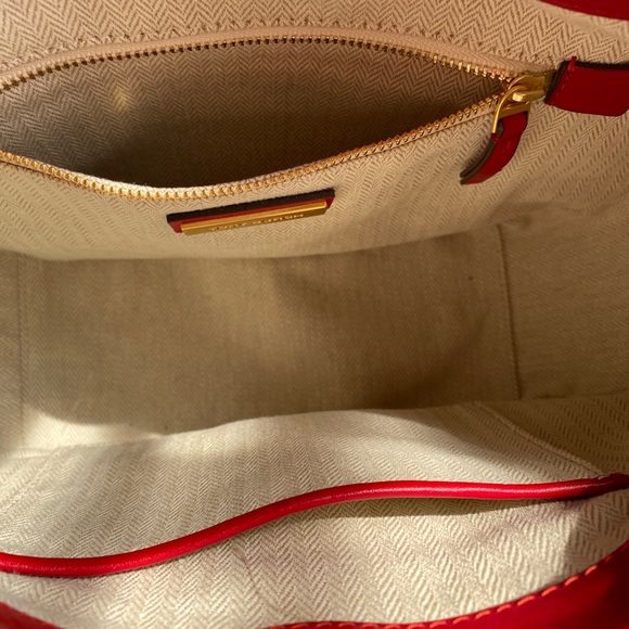 Tory Burch Miller Stained Glass Leather Mini Hobo in Red Apple - Picture 5 of 9